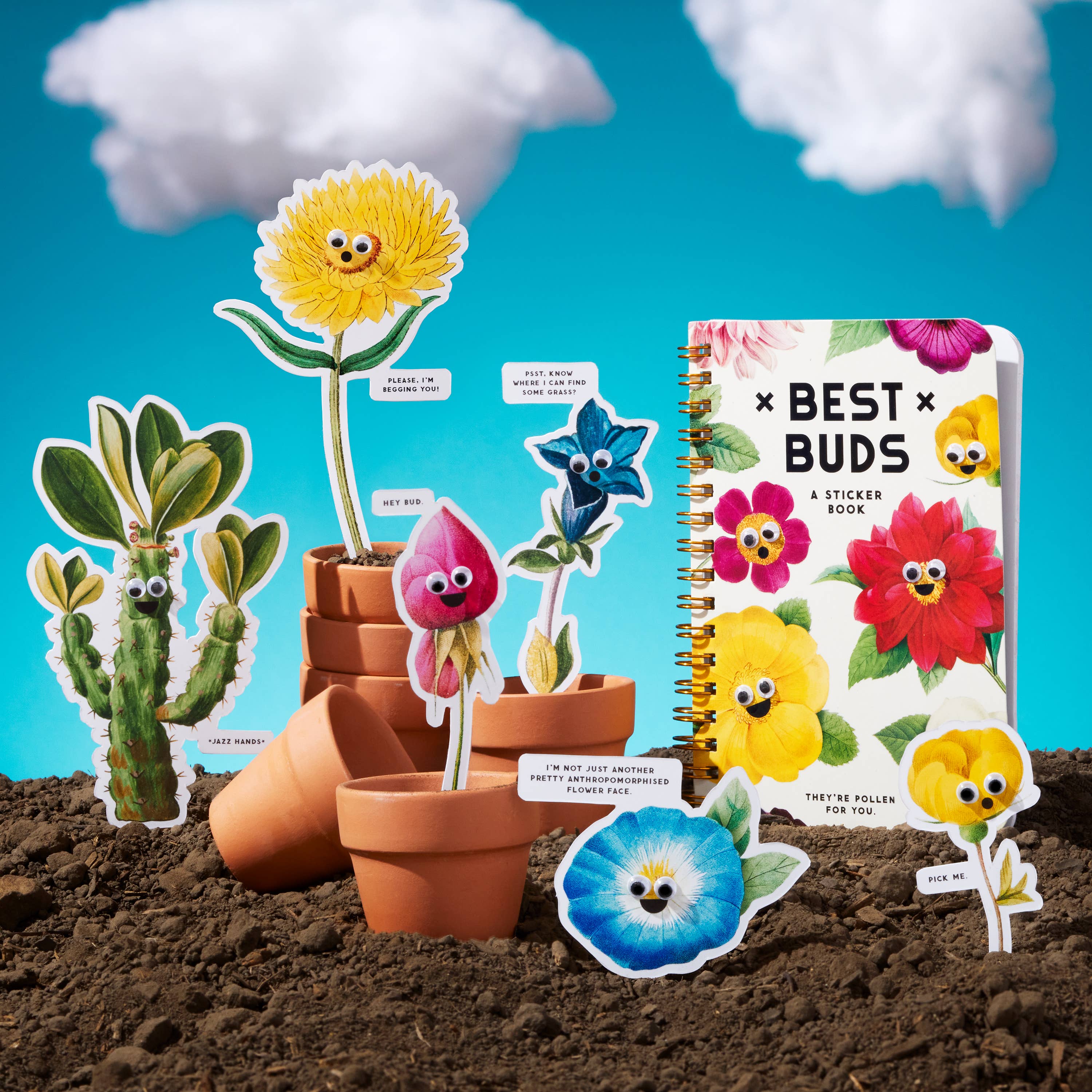 Brass Monkey Best Buds Googly Sticker Book