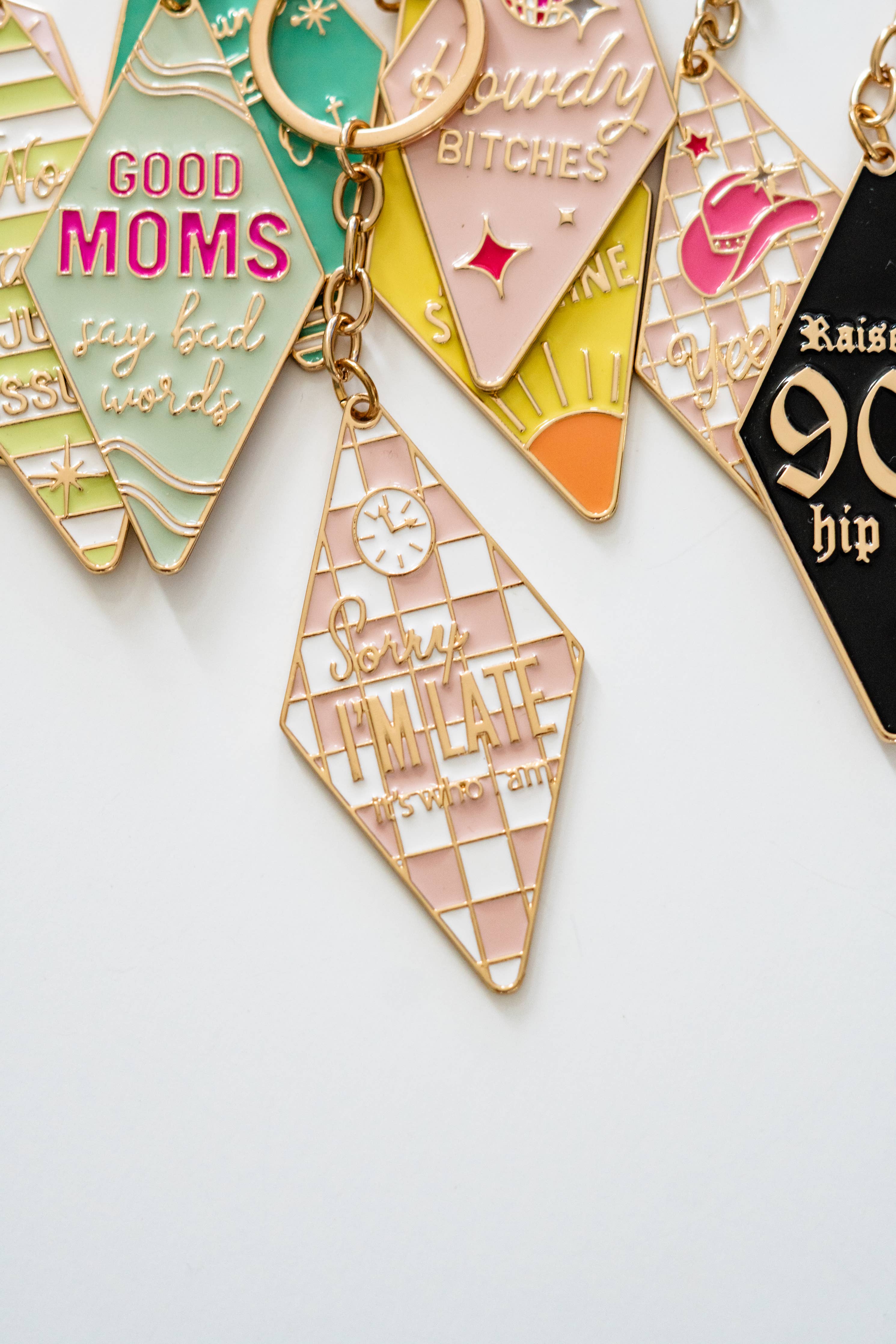 Bag Charm, Motel Keychain, Enamel Keychain, Retro keychain: Raised on 90s Hip Hop