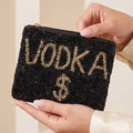 Vodka Money Seed Beaded Coin Purse: MULTI