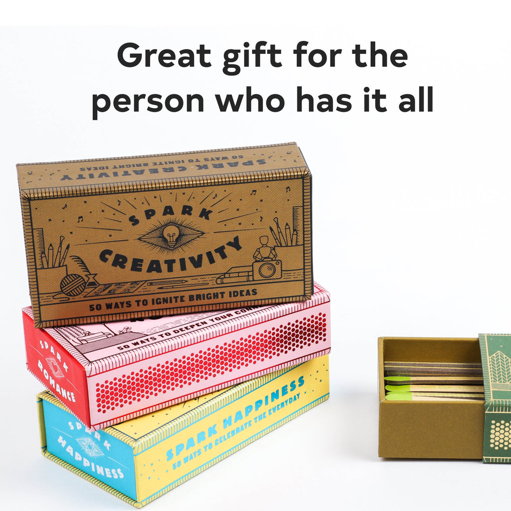 Spark Creativity Prompt Matchbox | 50 Creative Writing & Art Prompts | Gift for Artists, Writers & Creatives | Inspiration Cards