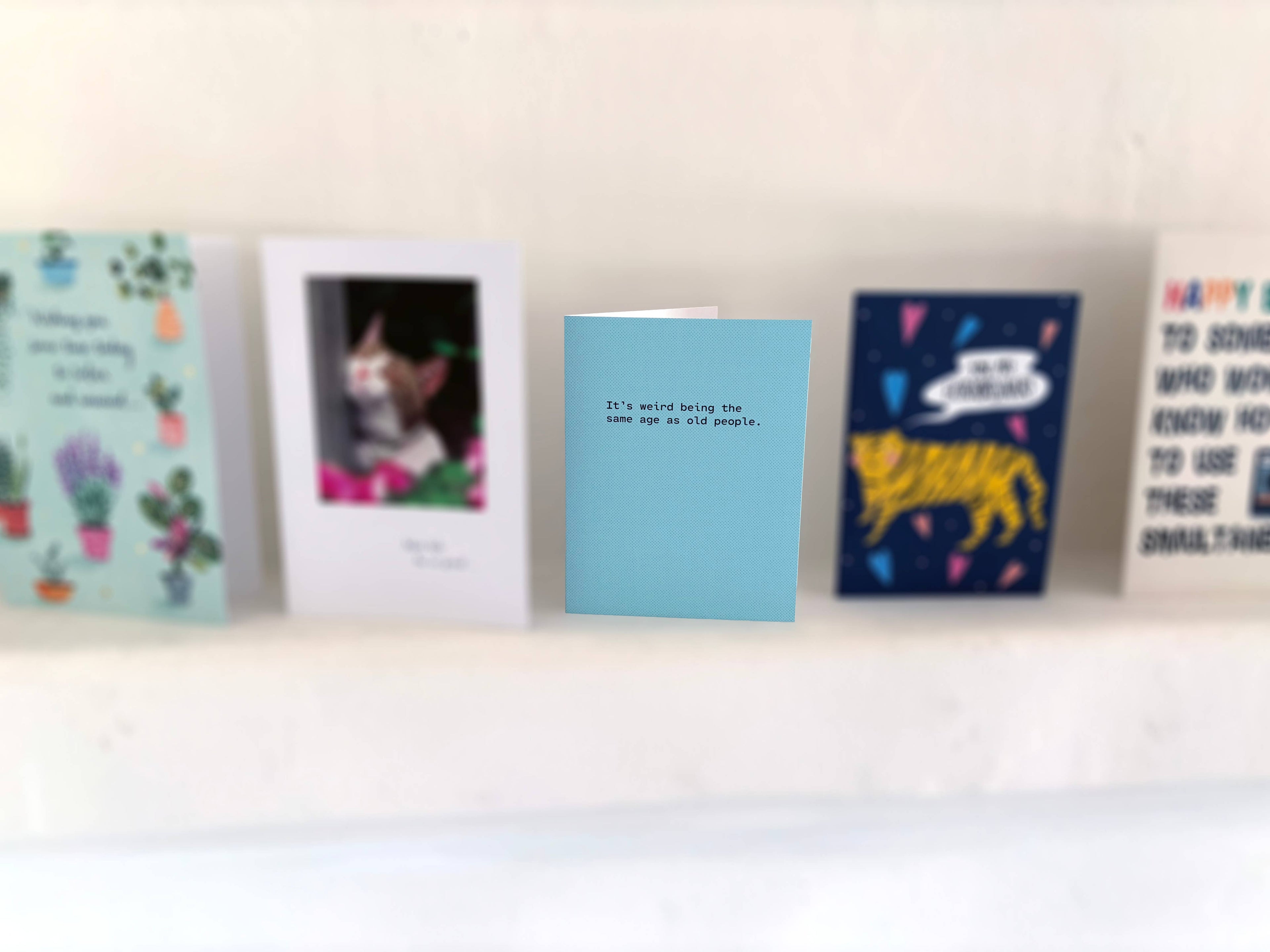 Same Age As Old People Funny Birthday Greeting Card