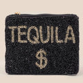 Tequila Print Beaded Coin Purse: MULTI