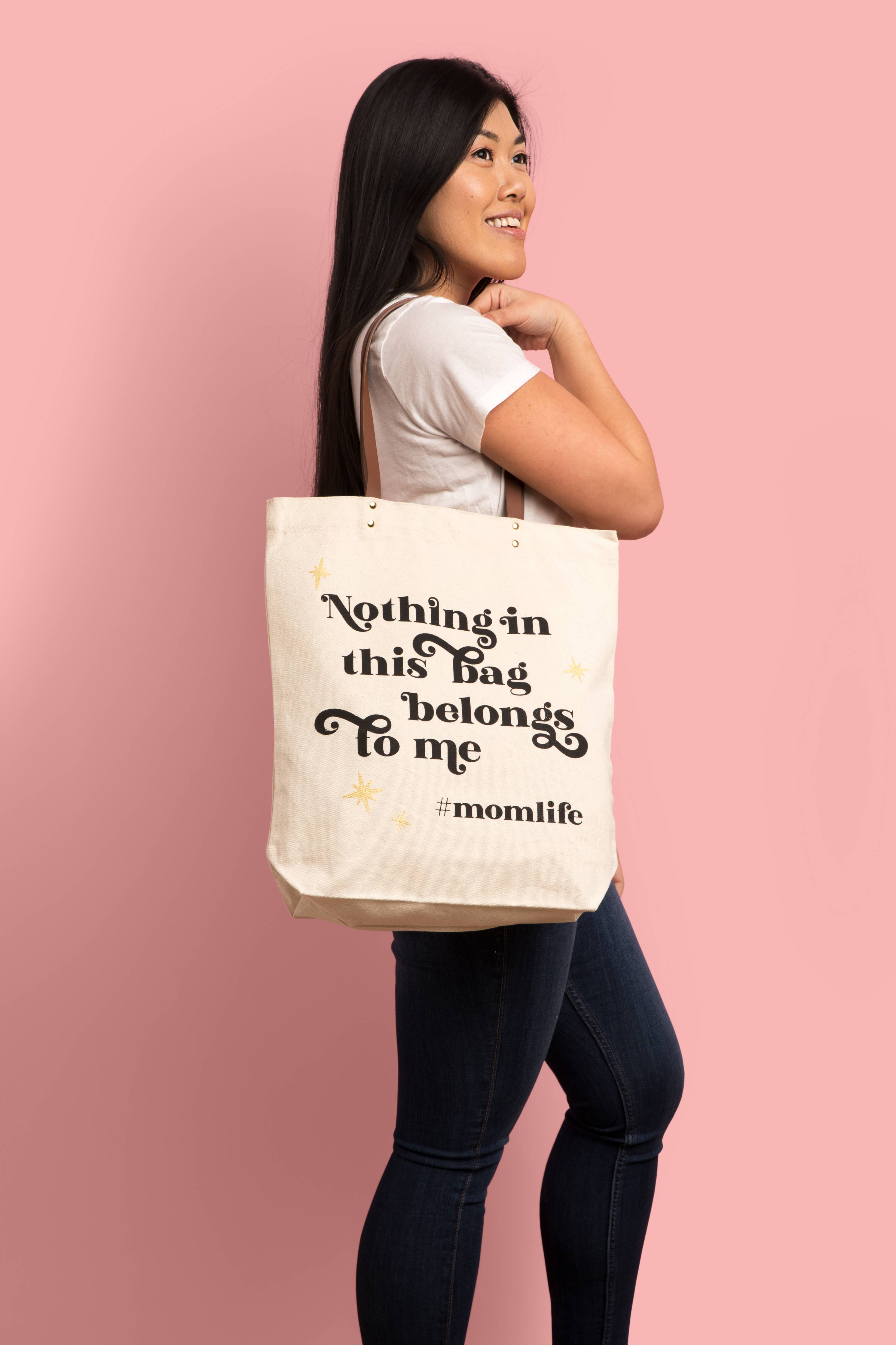 Hashtag Mom Life Tote Bag (spring, mothers day, gifts)