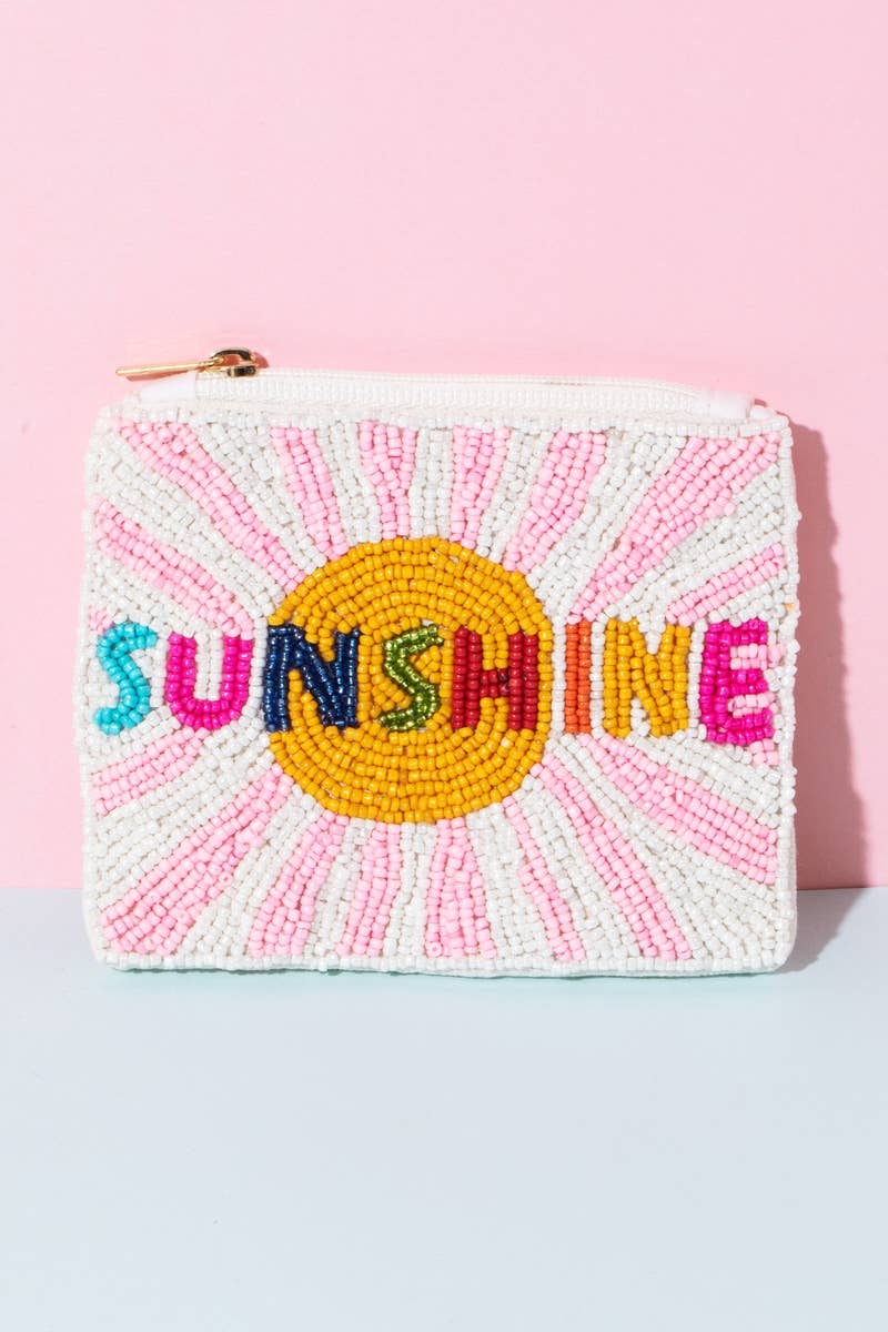 Handmade Sunshine Beaded Coin Purse