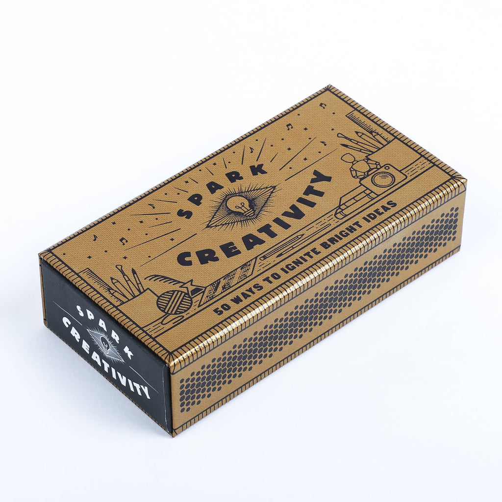 Spark Creativity Prompt Matchbox | 50 Creative Writing & Art Prompts | Gift for Artists, Writers & Creatives | Inspiration Cards