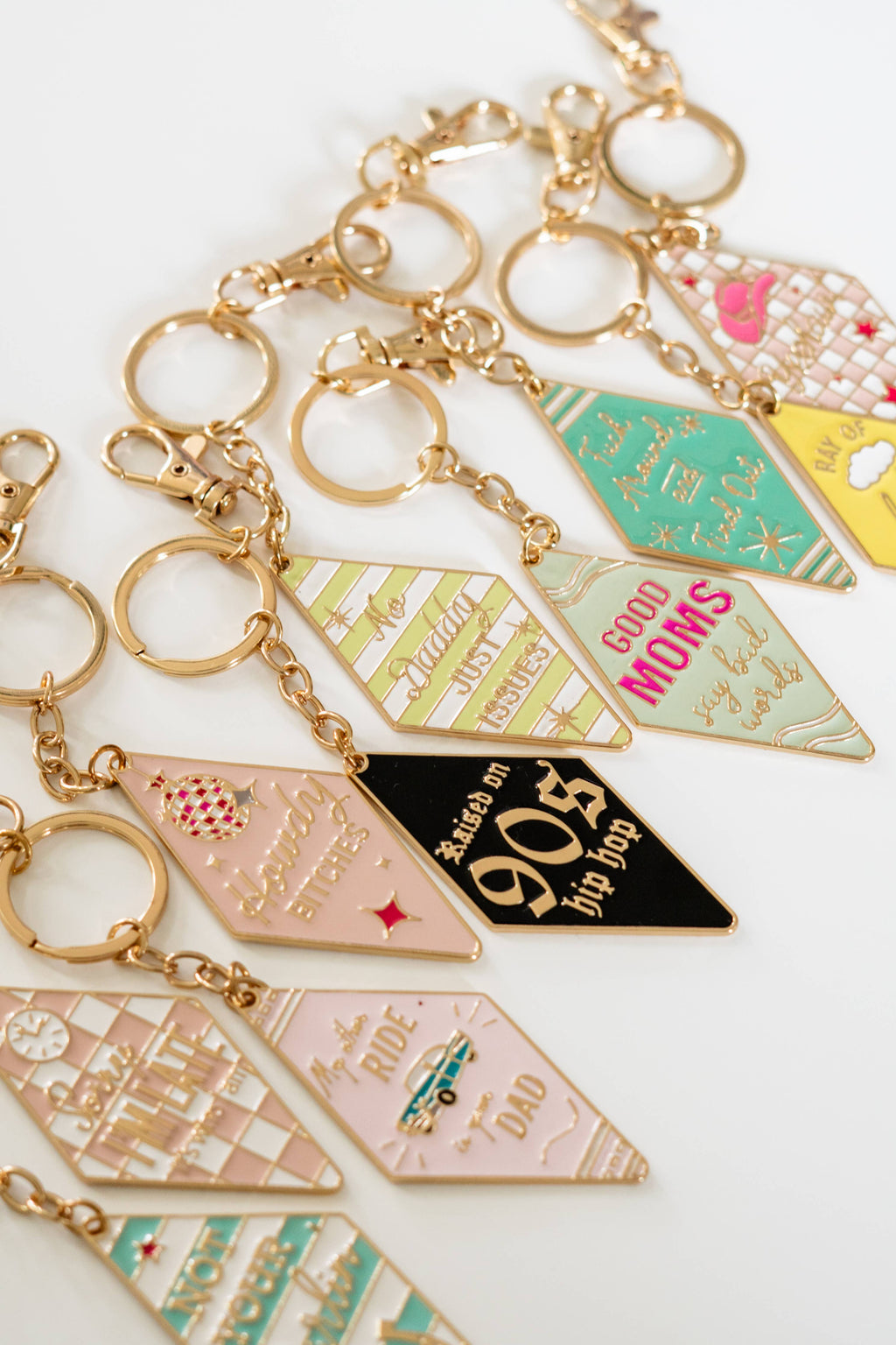 Bag Charm, Motel Keychain, Enamel Keychain, Retro keychain: Sorry I'm Late
