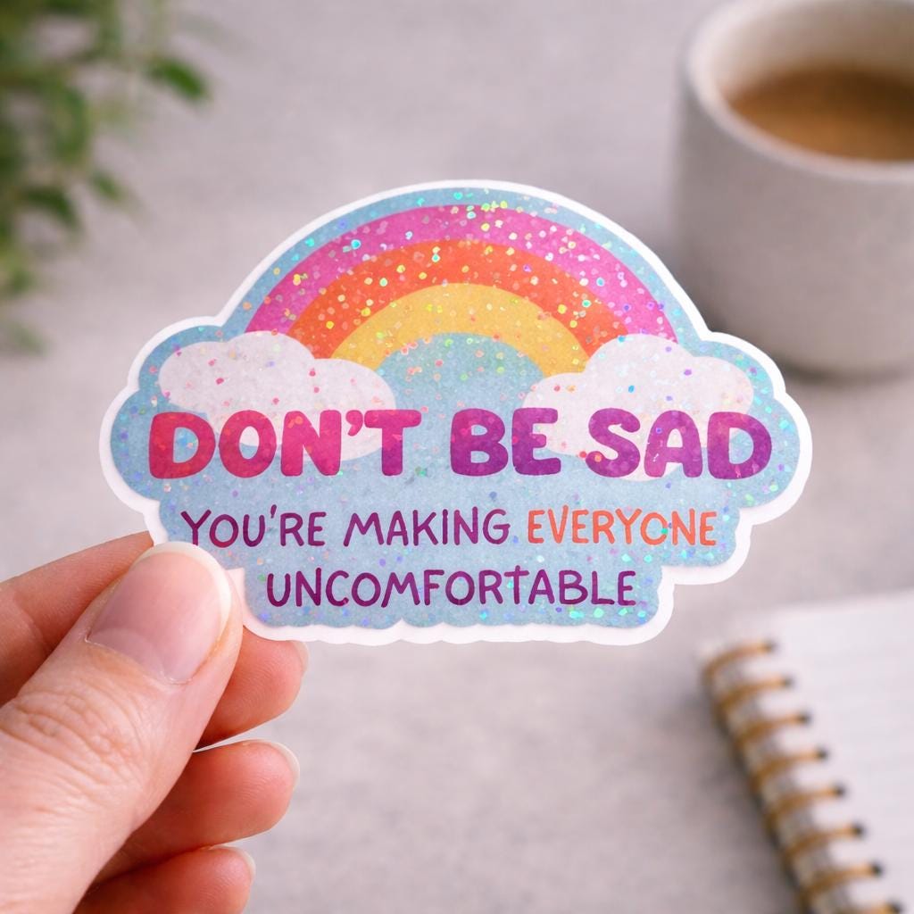Holographic Rainbow Sticker | Sarcastic Humor Quote