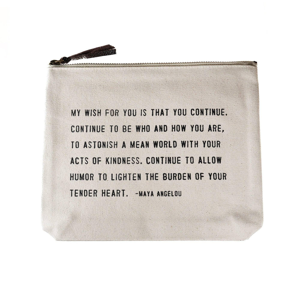 My Wish For You (Maya Angelou) Canvas Zip Bag