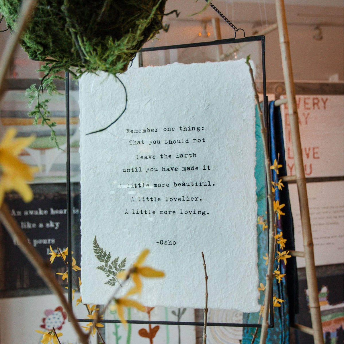Handmade Paper Print - Letter to Sophie - 12"x16