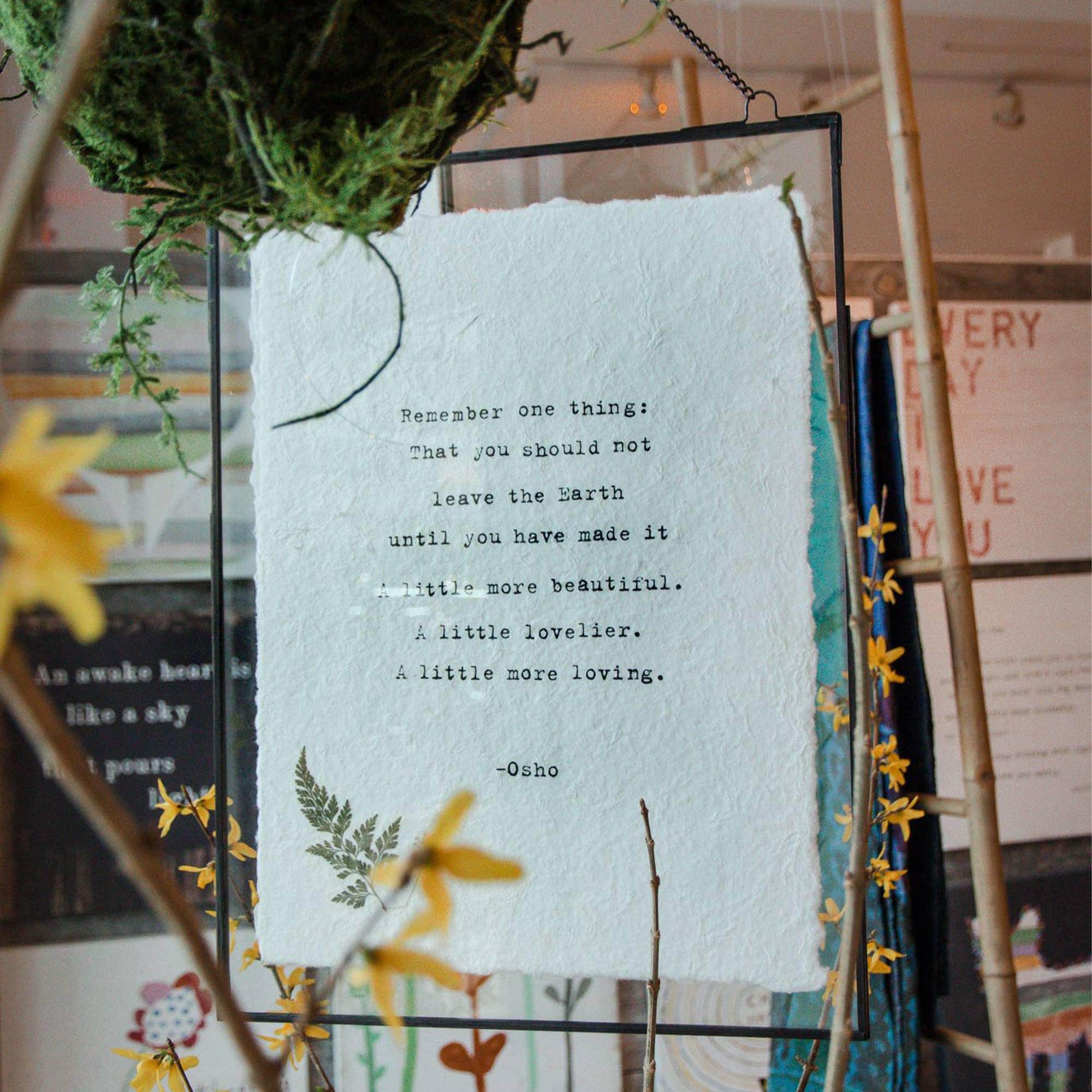Handmade Paper Print - Letter to Sophie - 12"x16