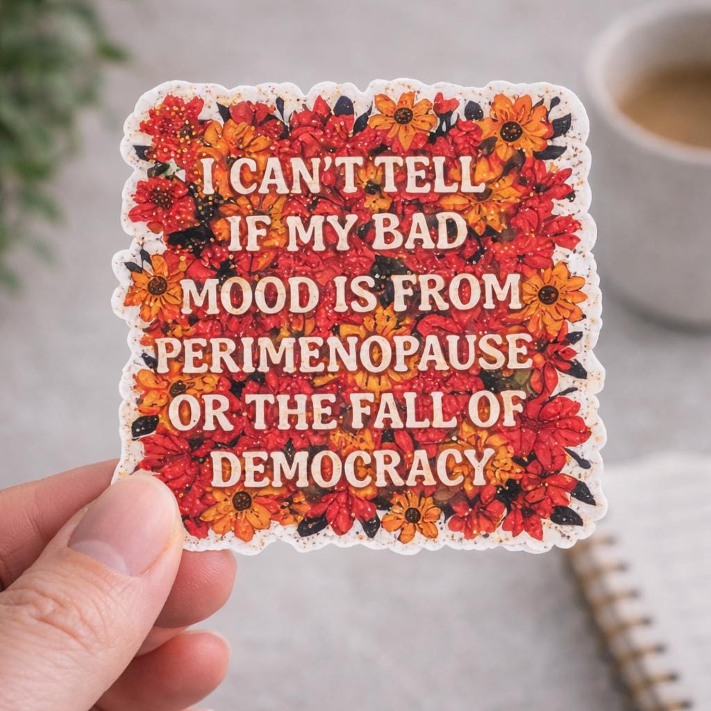 Fall of Democracy Holographic Glitter Sticker | Vinyl Decal