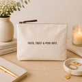 Faith, Trust & Pixie Dust Canvas Zip Bag