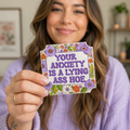 Lying Ass Hoe Holographic Glitter Sticker | Anxiety Vinyl Decal | Funny sticker