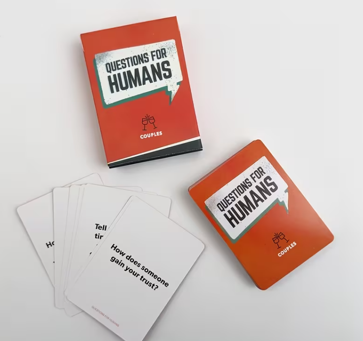 Questions For Humans Couples Conversation Cards | Relationship Card Game | Date Night Questions | Conversation Starter Deck | Couples Gift | Card Game