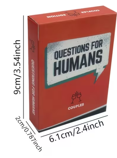 Questions For Humans Couples Conversation Cards | Relationship Card Game | Date Night Questions | Conversation Starter Deck | Couples Gift | Card Game