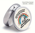 Funny Raccoon Pill Case – Your Little Ray of Sarcastic Sunshine Has Arrived – Cute Pill Organizer – Rainbow Vitamin Holder – Snarky Gift for Her