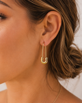 Safety Pin Alloy Brooch Style Simple Earrings